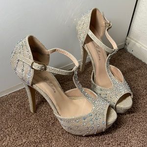 Rhinestone stiletto heels